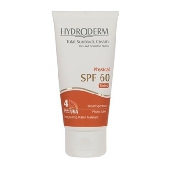 کرم ضد آفتاب رنگی  پوست خشک و حساس SPF 60 هیدرودرم (بژ روشن)