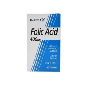 قرص فولیک اسید 400 میکروگرم هلث اید - 90 عددی