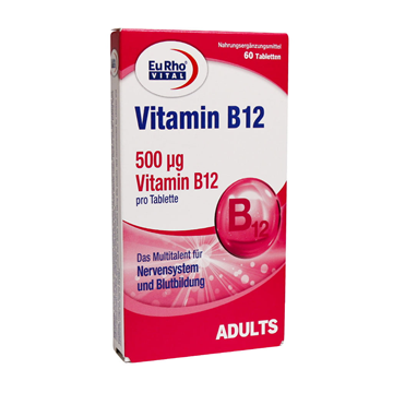 قرص ویتامین ب12 یوروویتال -  60 عددی