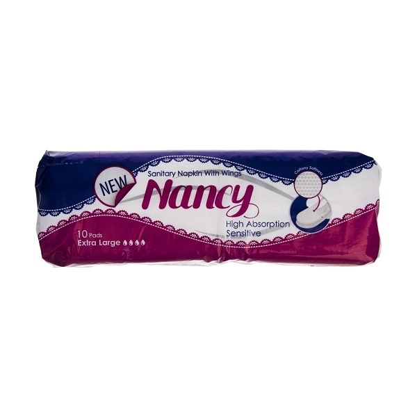 نوار بهداشتی بالدار نانسی با لایه نانوون - 10 عددی