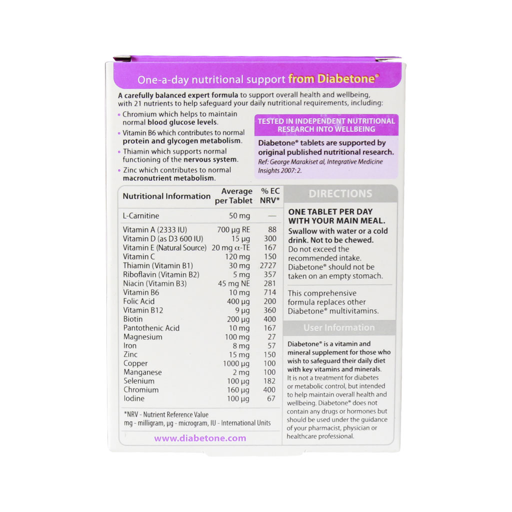 ترکیبات قرص دیابتون ویتابیوتیکس - 30 عددی