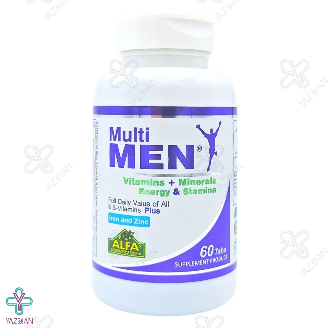 قرص مولتی ویتامین مینرال آقایان مولتی من آلفا ویتامینز - 60 عددی