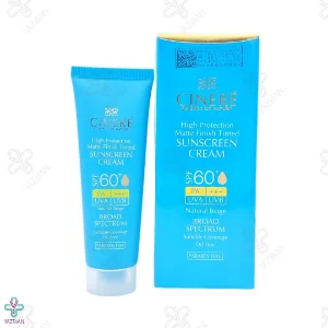 کرم ضد آفتاب رنگی SPF60 فاقد چربی سینره - بژ طبیعی	