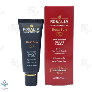 کرم ضد آفتاب SPF50 رزالیا مناسب انواع پوست - بی رنگ