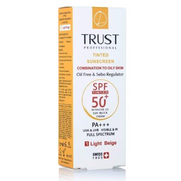 کرم ضد آفتاب SPF50 پوست چرب و مختلط  تراست - بژ روشن