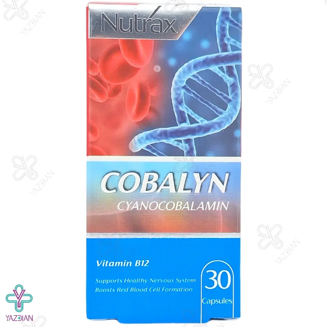 کپسول ویتامین ب 12 1000 میکروگرم کوبالین نوتراکس - 30 عددی