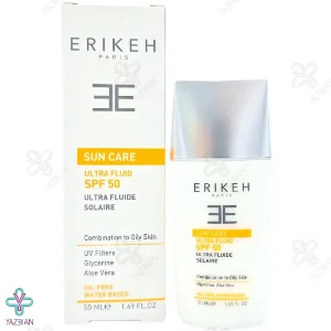 فلوئید ضد آفتاب SPF50 فاقد چربی اریکه - بی رنگ