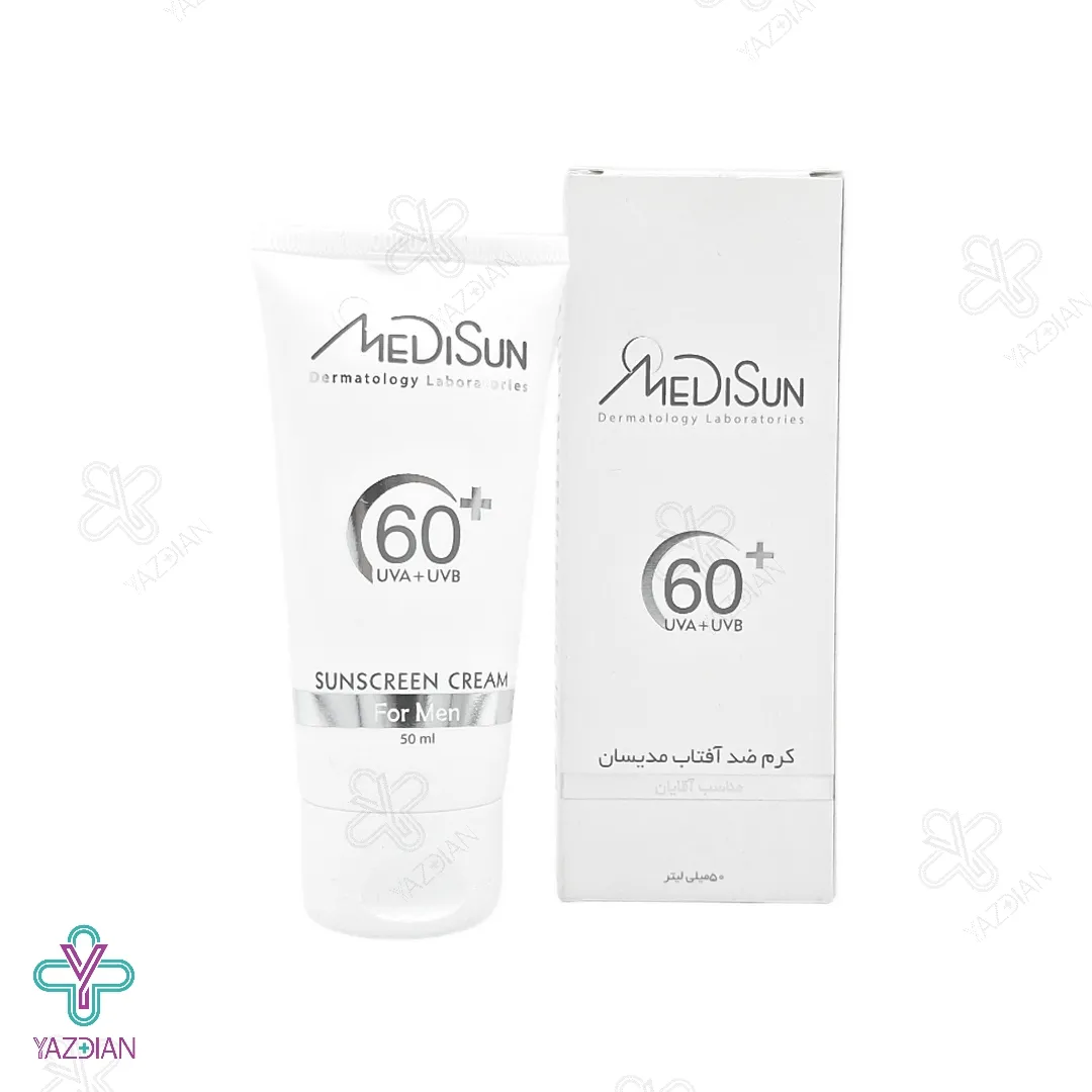 کرم ضد آفتاب SPF60 آقایان مدیسان - بی رنگ