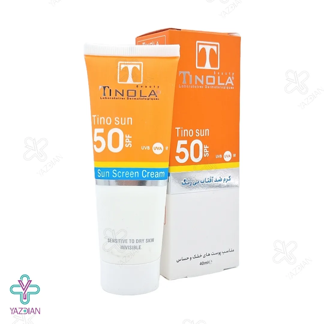 کرم ضد آفتاب SPF50 پوست خشک تینولا - بی رنگ