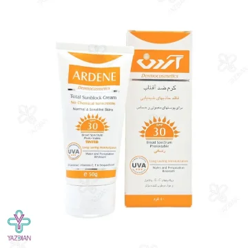 کرم ضد آفتاب SPF30 فاقد جاذب شیمیایی آردن - رنگی