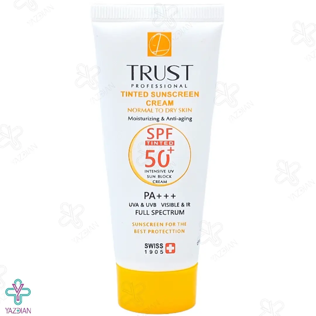 کرم ضد آفتاب SPF50 پوست خشک و معمولی تراست - بژ طبیعی