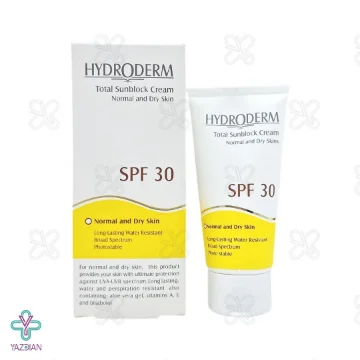 کرم ضد آفتاب SPF30 هیدرودرم مناسب پوست خشک – بی رنگ	