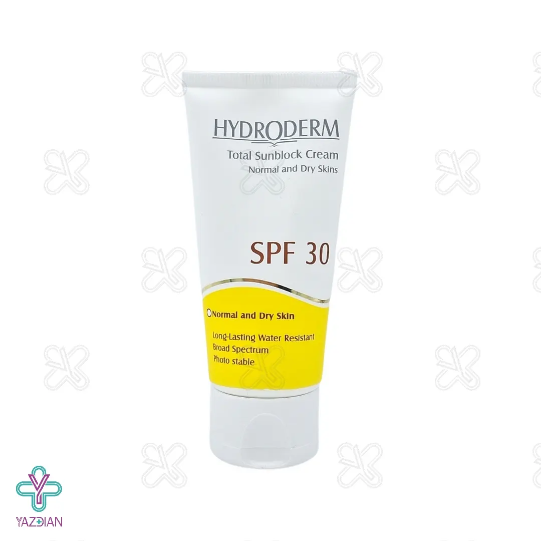 کرم ضد آفتاب SPF30 هیدرودرم مناسب پوست خشک – بی رنگ	