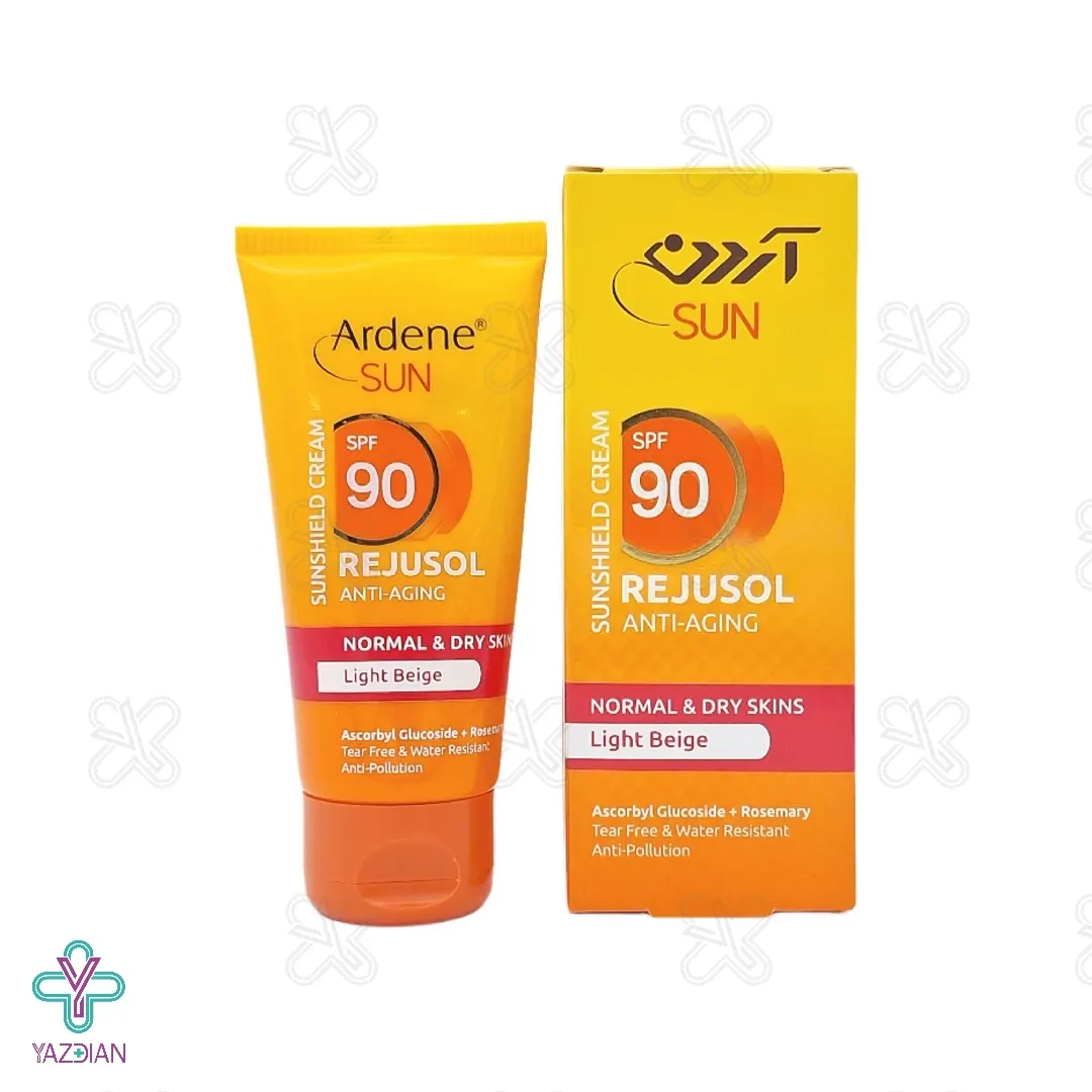 کرم ضد آفتاب ضد چروک SPF90 آردن سان – بژ روشن