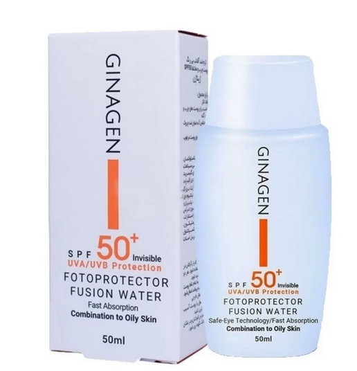 کرم ضد آفتاب SPF50 ژیناژن پوست چرب – بی رنگ