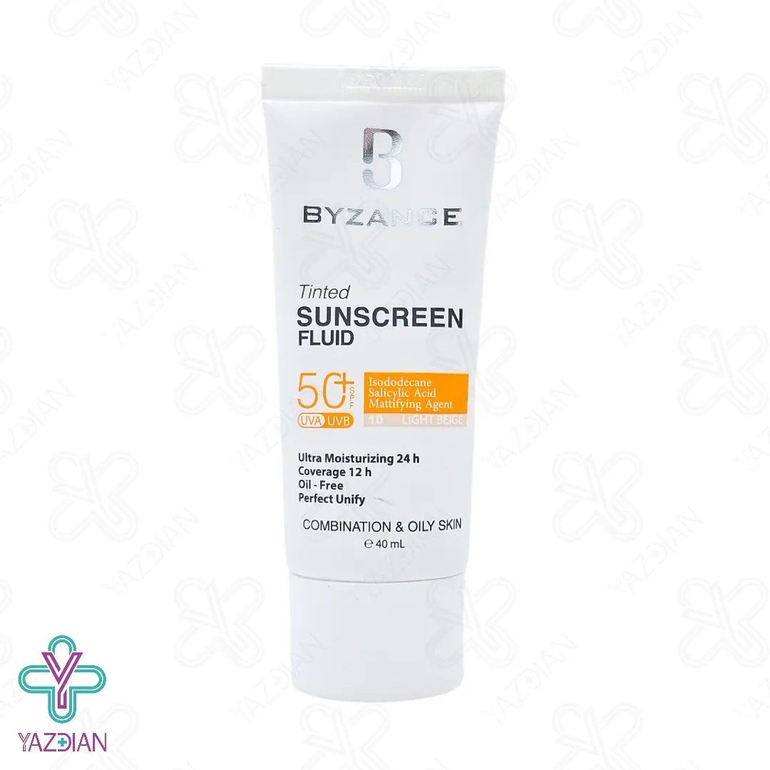 فلوئید ضد آفتاب SPF50 پوست چرب بیزانس – بژ روشن