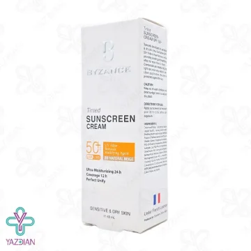 کرم ضد آفتاب spf50 پوست خشک بیزانس – بژ طبیعی	