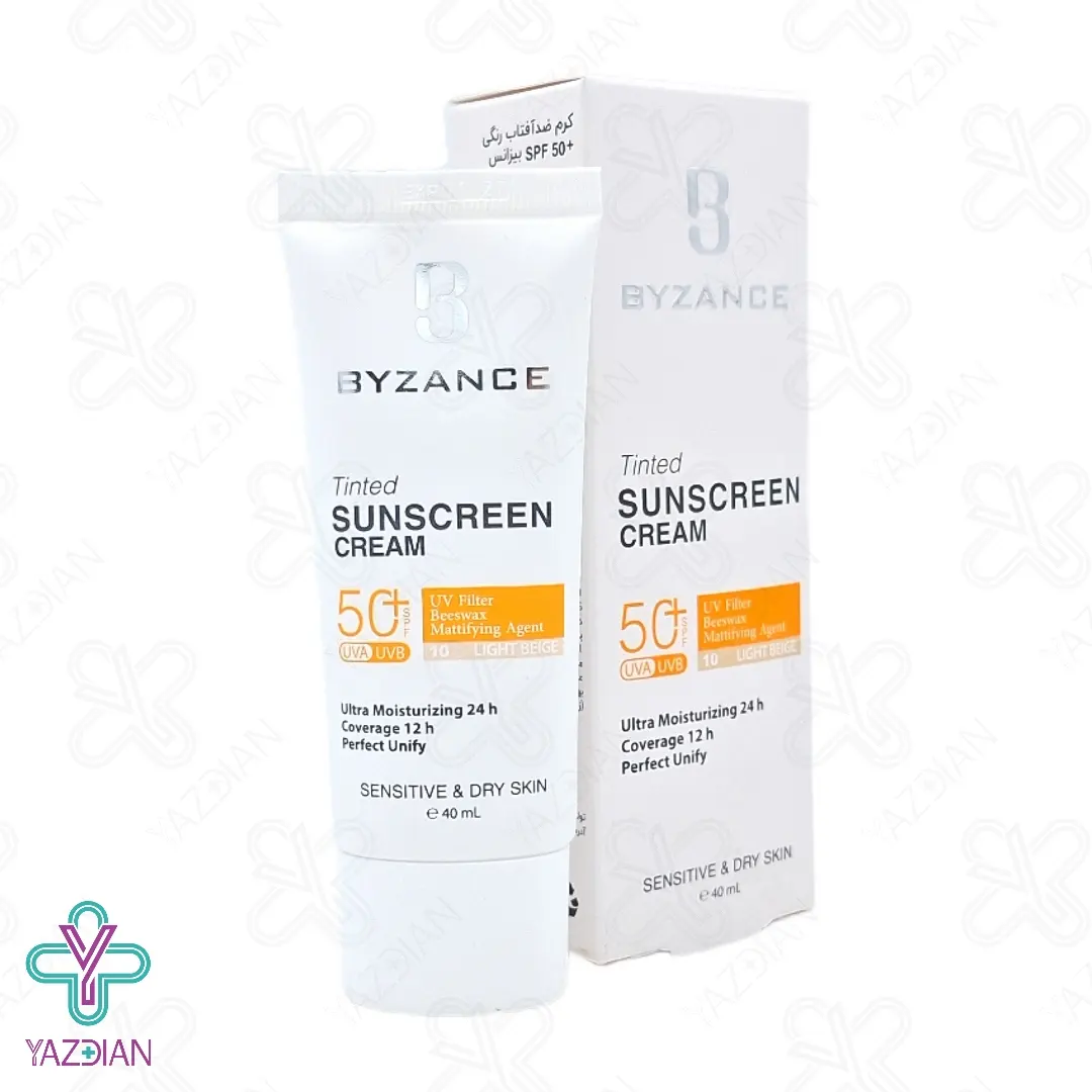 کرم ضد آفتاب spf50 پوست خشک بیزانس – بژ روشن