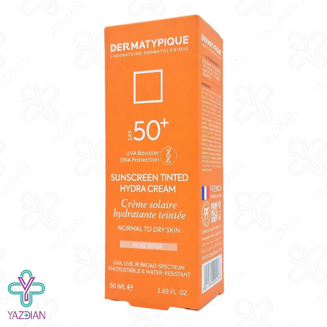 کرم ضد آفتاب SPF50 پوست نرمال تا خشک درماتیپیک – رز بژ