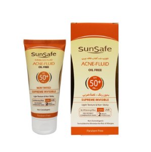 تصویر  فلوئید ضد آفتاب فاقد چربی آکنئیک SPF 50 سان سیف - بی رنگ