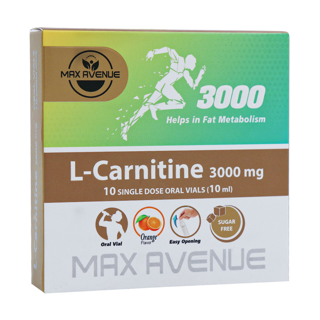 محلول خوراکی ال کارنیتین 3000 مکس اونیو - 10 عددی