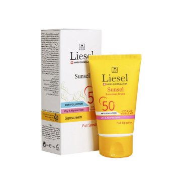 کرم ضد آفتاب SPF50 پوست خشک لایسل - بی رنگ 