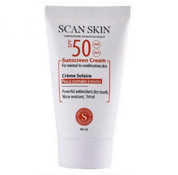 کرم ضد آفتاب SPF50 اسکن اسکین پوست نرمال تا مختلط - رنگی