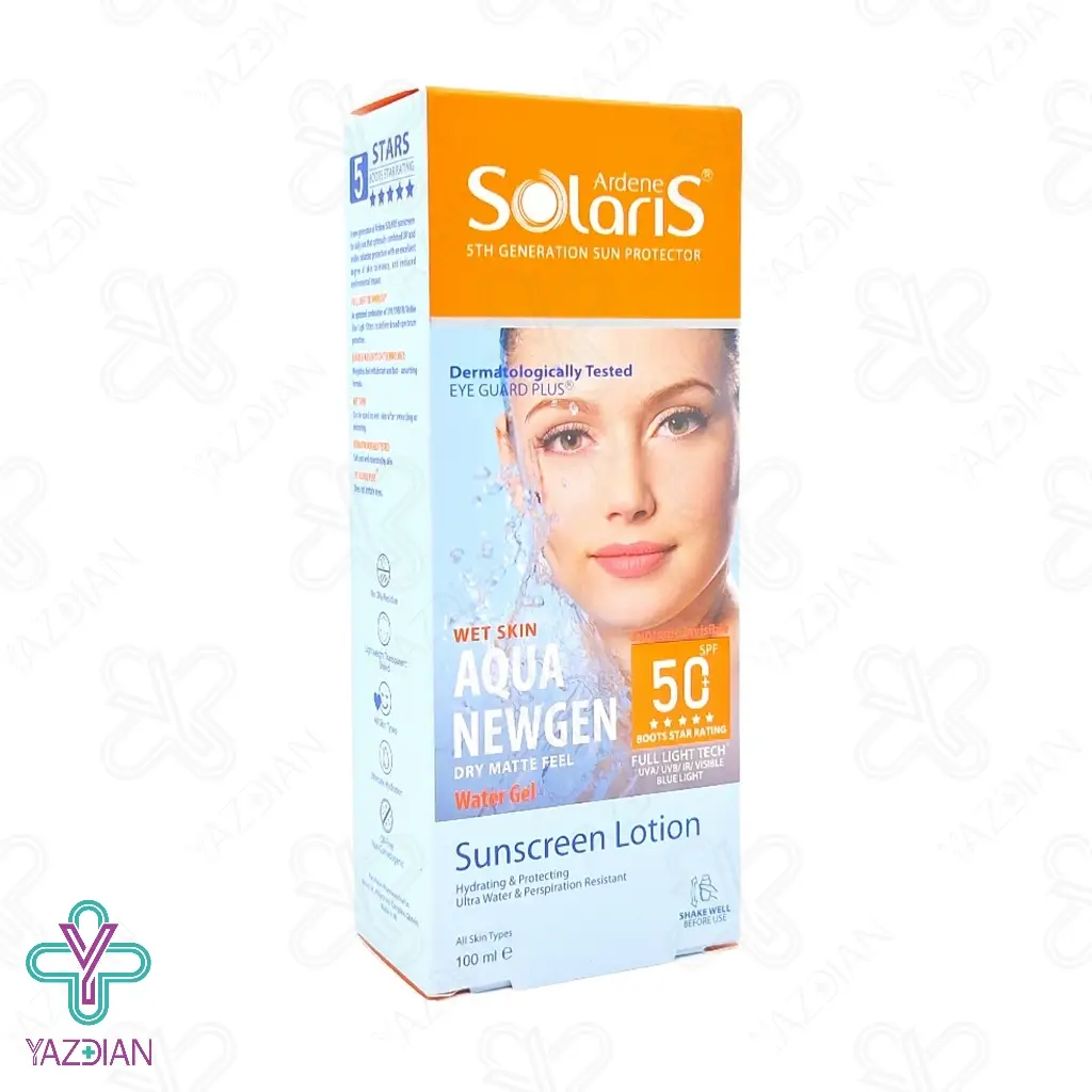 لوسیون ضد آفتاب آبرسان فاقد چربی SPF 50 آکوا نیوژن آردن سولاریس - بدون رنگ	