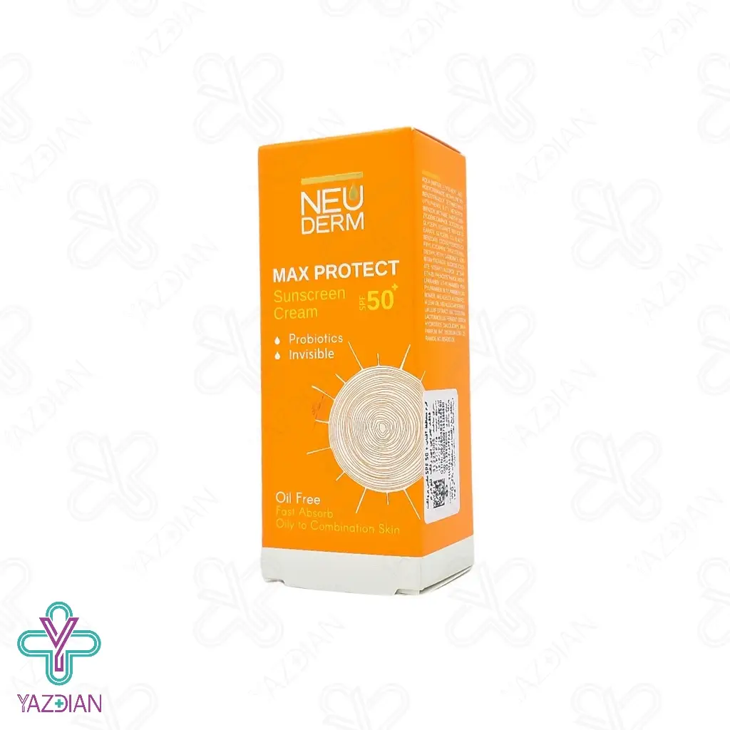 کرم ضد آفتاب SPF50 فاقد چربی مکس پروتکت نئودرم - بی رنگ	