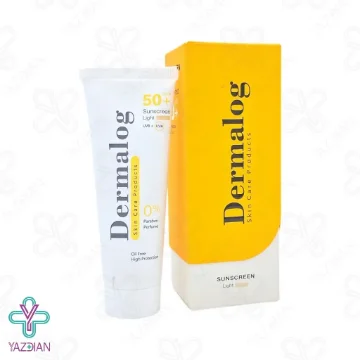 کرم ضد آفتاب فاقد چربی SPF50 درمالوگ - بژ روشن	