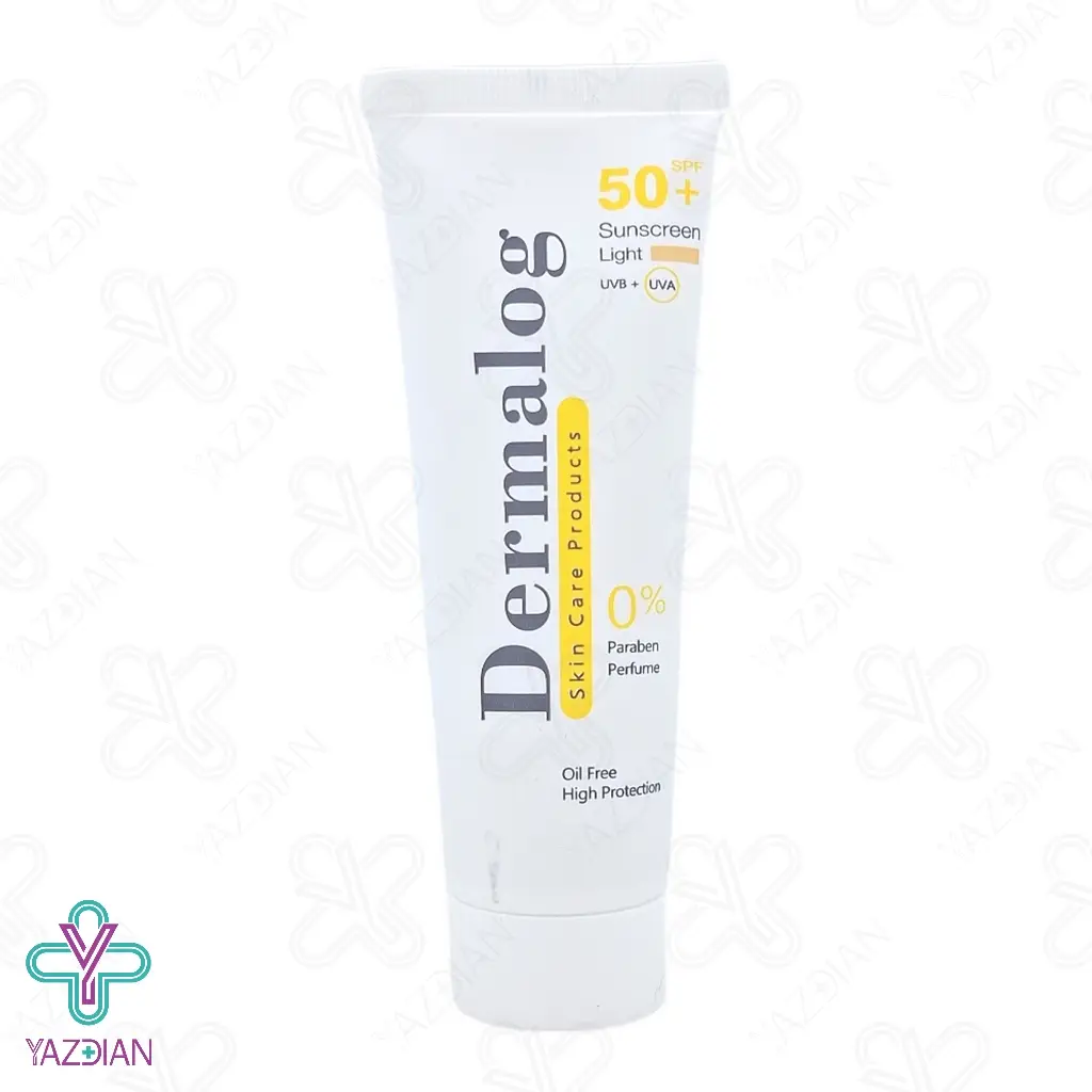 کرم ضد آفتاب فاقد چربی SPF50 درمالوگ - بژ روشن	