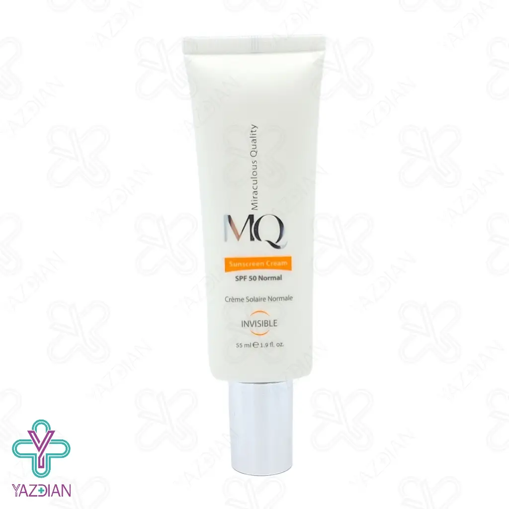 کرم ضد آفتاب SPF50 پوست نرمال ام کیو - بی رنگ	