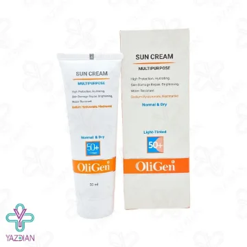 کرم ضد آفتابSPF 50 پوست خشک الی ژن - بژ روشن	