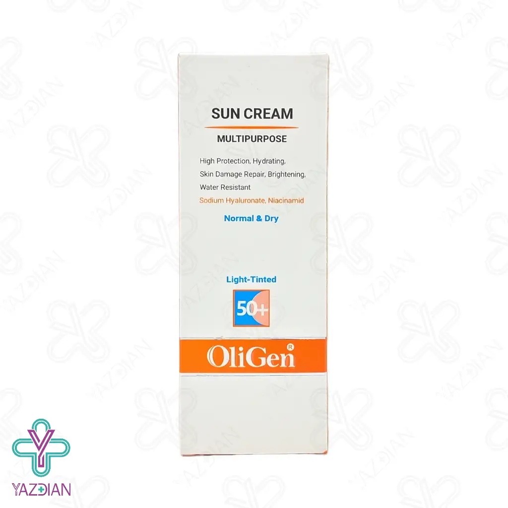 کرم ضد آفتابSPF 50 پوست خشک الی ژن - بژ روشن	