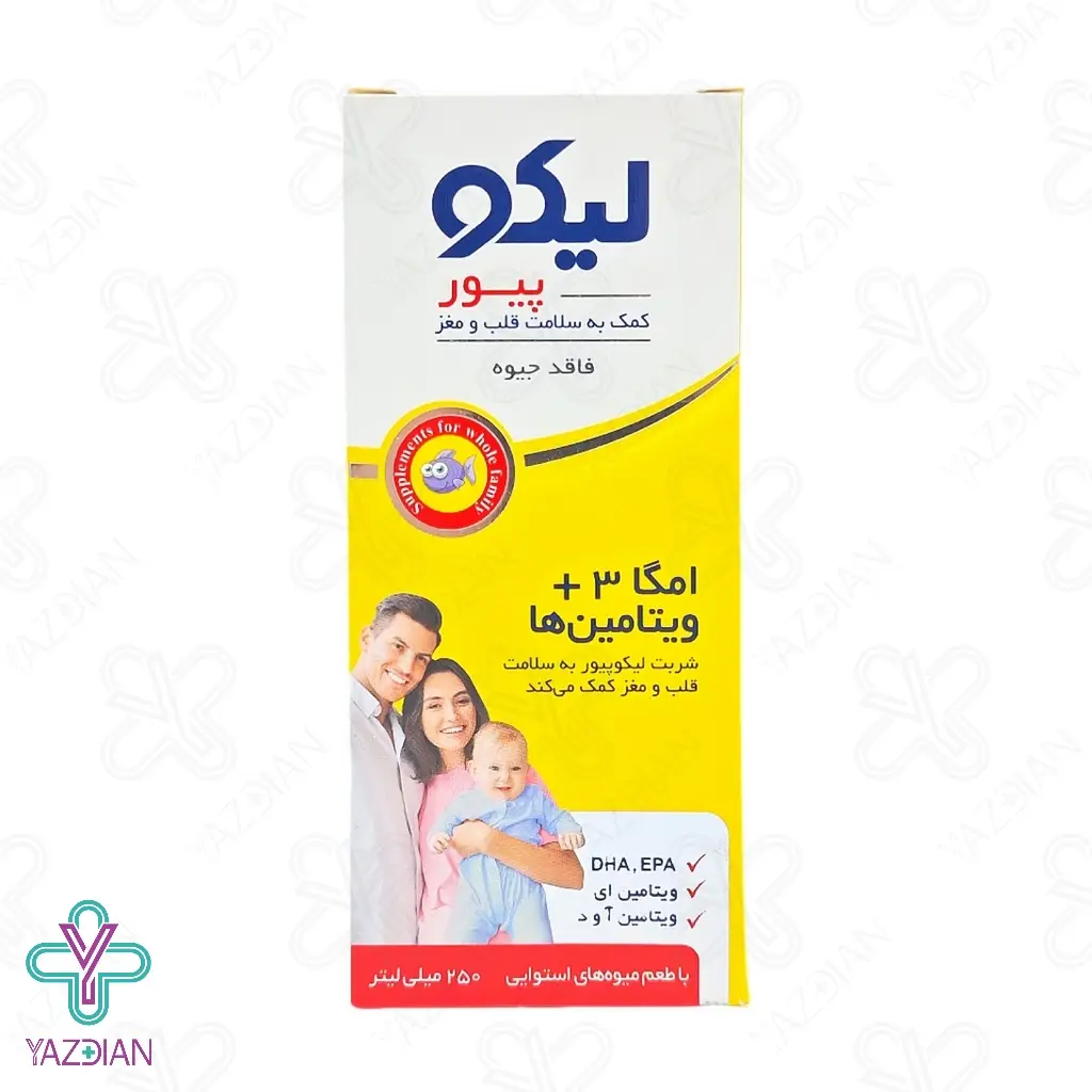 شربت امگا 3  لیکو پیور ابیان فارمد - 250 میلی لیتر	