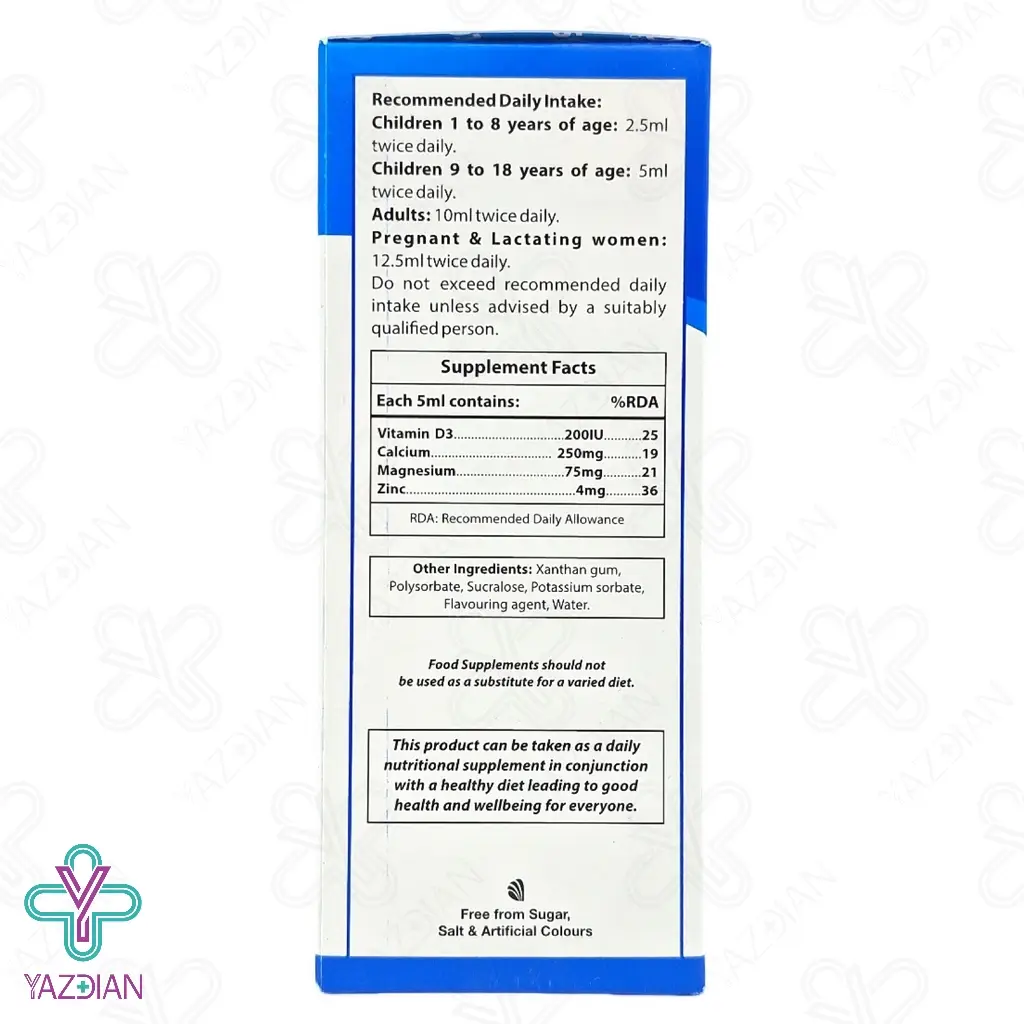 شربت کلسیم منیزیم زینک استئوزین او پی دی فارما - 200 میلی لیتر	
