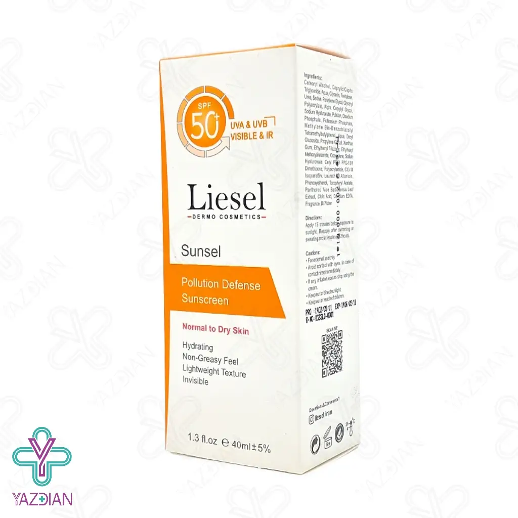 کرم ضد آفتاب SPF50 پوست خشک لایسل - بی رنگ	
