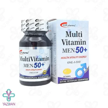 قرص مولتی ویتامین مردان بالای 50 سال اس تی پی فارما - 30 عددی		