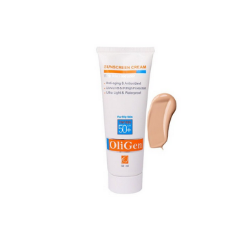کرم ضد آفتاب SPF50 پوست چرب الی ژن – بژ متوسط