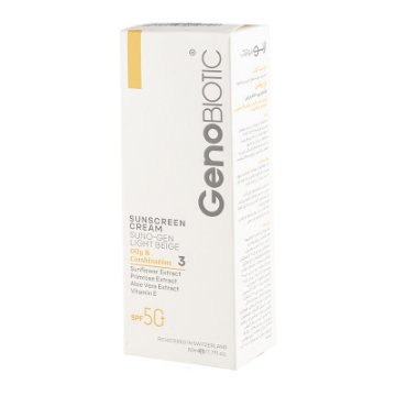 تصویر  کرم ضد آفتاب فاقد چربی SPF50 ژنوبایوتیک - بژ روشن