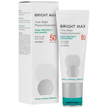 کرم ضد آفتاب SPF50 فیزیکال برایت مکس - بی رنگ