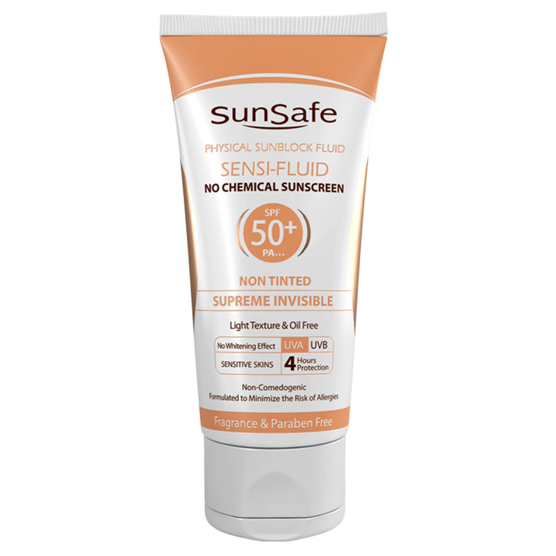 تصویر  فلوئید ضد آفتاب فاقد چربی آکنئیک SPF 50 سان سیف - بی رنگ