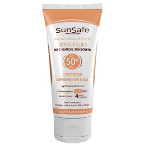 تصویر  فلوئید ضد آفتاب فاقد چربی آکنئیک SPF 50 سان سیف - بی رنگ