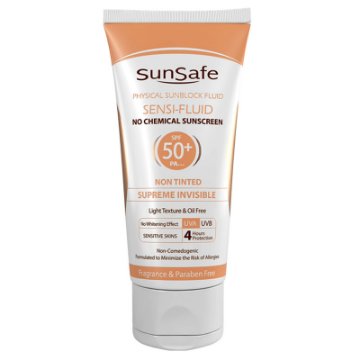 تصویر  فلوئید ضد آفتاب فاقد چربی آکنئیک SPF 50 سان سیف - بی رنگ