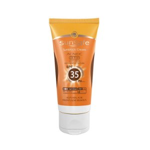 تصویر  کرم ضد آفتاب SPF 35 فاقد چربی سان سیف - بژ روشن
