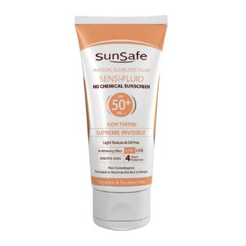 تصویر  فلوئید ضد آفتاب فیزیکال SPF 50 سان سیف - بی رنگ