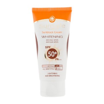 تصویر  کرم ضد آفتاب روشن کننده SPF 50 سان سیف - بژ روشن