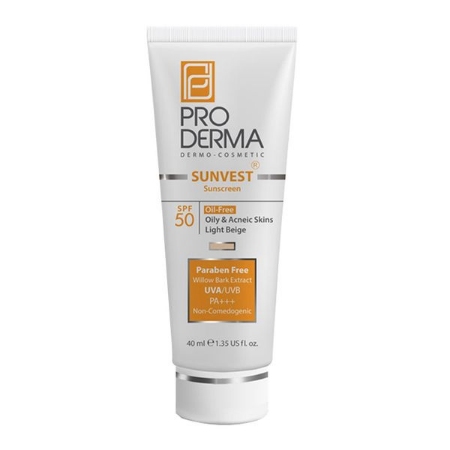 تصویر  کرم ضد آفتاب SPF50 فاقد چربی پرودرما - بژ روشن