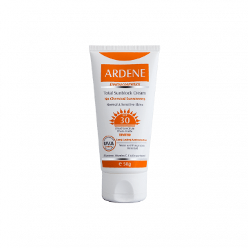 تصویر  کرم ضد آفتاب SPF30 فاقد جاذب شیمیایی آردن - رنگی 