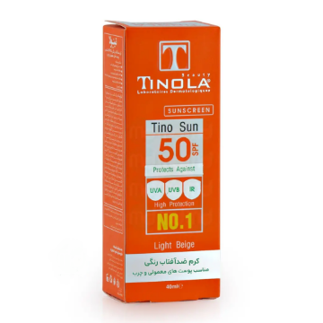 تصویر  کرم ضد آفتاب SPF50 فاقد چربی تینولا - بژ روشن